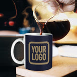 Custom Navy Light Khaki Mug