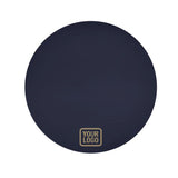 Custom Navy Light Khaki Round Table Cloth