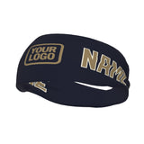 Custom Navy Light Khaki Sports headband