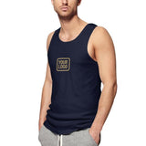 Custom Navy Light Khaki Men's Tank Top