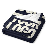 Custom Navy Cream Blanket