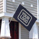 Custom Navy Gray Flag