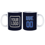 Custom Navy Sky Blue Mug
