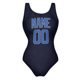 Custom Navy Sky Blue Swimsuit