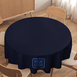 Custom Navy Sky Blue Round Table Cloth