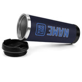 Custom Navy Sky Blue Stainless Steel Water Cup