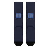 Custom Navy Sky Blue Knee-High Sock