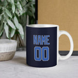 Custom Navy Sky Blue Mug