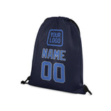 Custom Navy Sky Blue Drawstring Bag