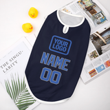 Custom Navy Sky Blue Pet Vest