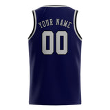 Custom Navy & Gray Colors Design Sports Basketball Jersey