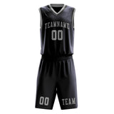 Custom Navy Gray Basketball Set