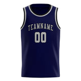 Custom Navy & Gray Colors Design Sports Basketball Jersey