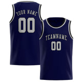 Custom Navy & Gray Colors Design Sports Basketball Jersey