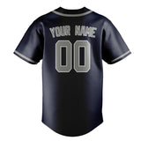 Custom Navy & Gray Colors Design Sports Baseball Jersey