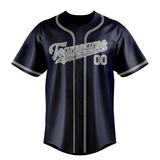 Custom Navy & Gray Colors Design Sports Baseball Jersey
