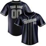 Custom Navy & Gray Colors Design Sports Baseball Jersey