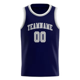 Custom Navy & Gray Colors Design Sports Basketball Jersey
