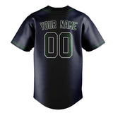 Custom Navy & Green Colors Design Sports Baseball Jersey