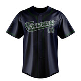 Custom Navy & Green Colors Design Sports Baseball Jersey