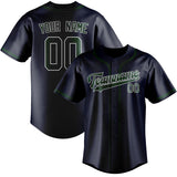 Custom Navy & Green Colors Design Sports Baseball Jersey