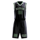 Custom Navy Green Basketball Set