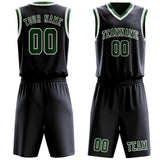 Custom Navy Green Basketball Set
