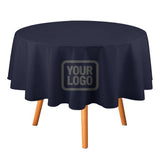Custom Navy Dark Grey Round Table Cloth
