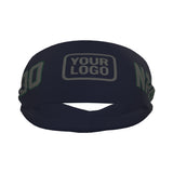 Custom Navy Dark Grey Sports headband