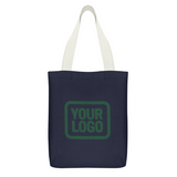 Custom Navy Dark Grey Canvas Tote Bag