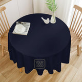 Custom Navy Dark Grey Round Table Cloth