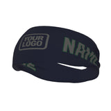 Custom Navy Dark Grey Sports headband
