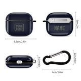 Custom Navy Dark Grey AirPods Case (3rd Generation)