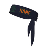 Custom Navy Orange Headband