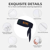 Custom Navy Orange Headband