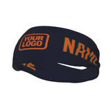 Custom Navy Orange Sports headband