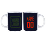 Custom Navy Orange Red Mug