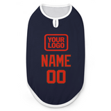 Custom Navy Orange Red Pet Vest