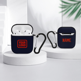 Custom Navy Orange Red AirPods Case