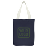 Custom Navy Orange Red Canvas Tote Bag