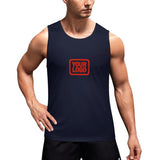 Custom Navy Orange Red Men's Tank Top