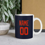 Custom Navy Orange Red Mug