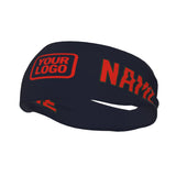 Custom Navy Orange Red Sports headband