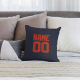 Custom Navy Orange Red Pillowcase
