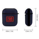 Custom Navy Orange Red AirPods Case