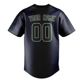 Custom Navy & Dark Green Colors Design Sports Baseball Jersey