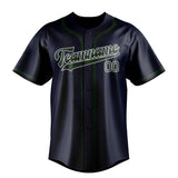 Custom Navy & Dark Green Colors Design Sports Baseball Jersey