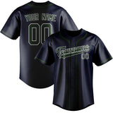 Custom Navy & Dark Green Colors Design Sports Baseball Jersey