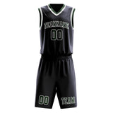 Custom Navy Dark Green Basketball Set
