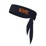 Custom Navy Orange Headband